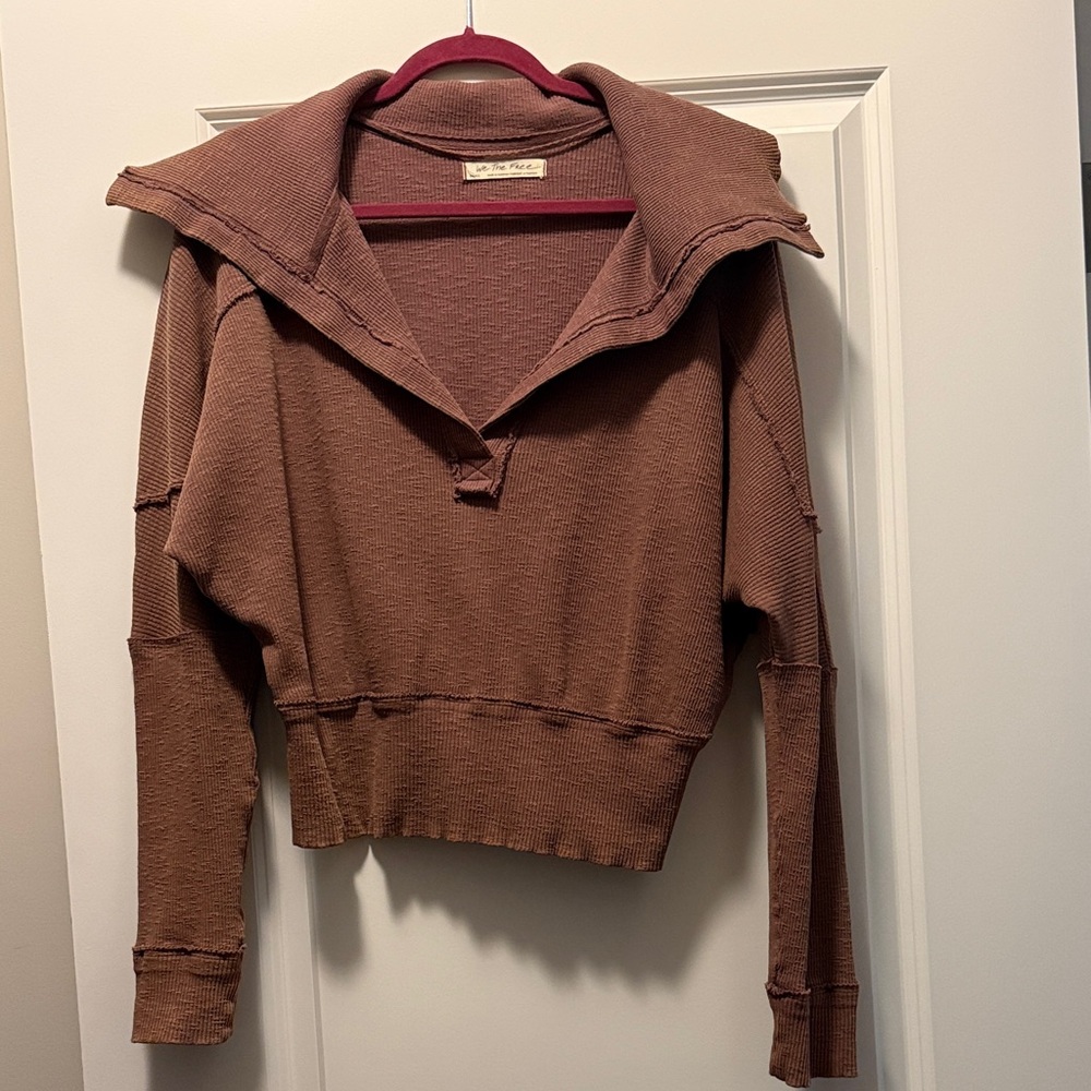 We The Free Textured Knit Top - Brown